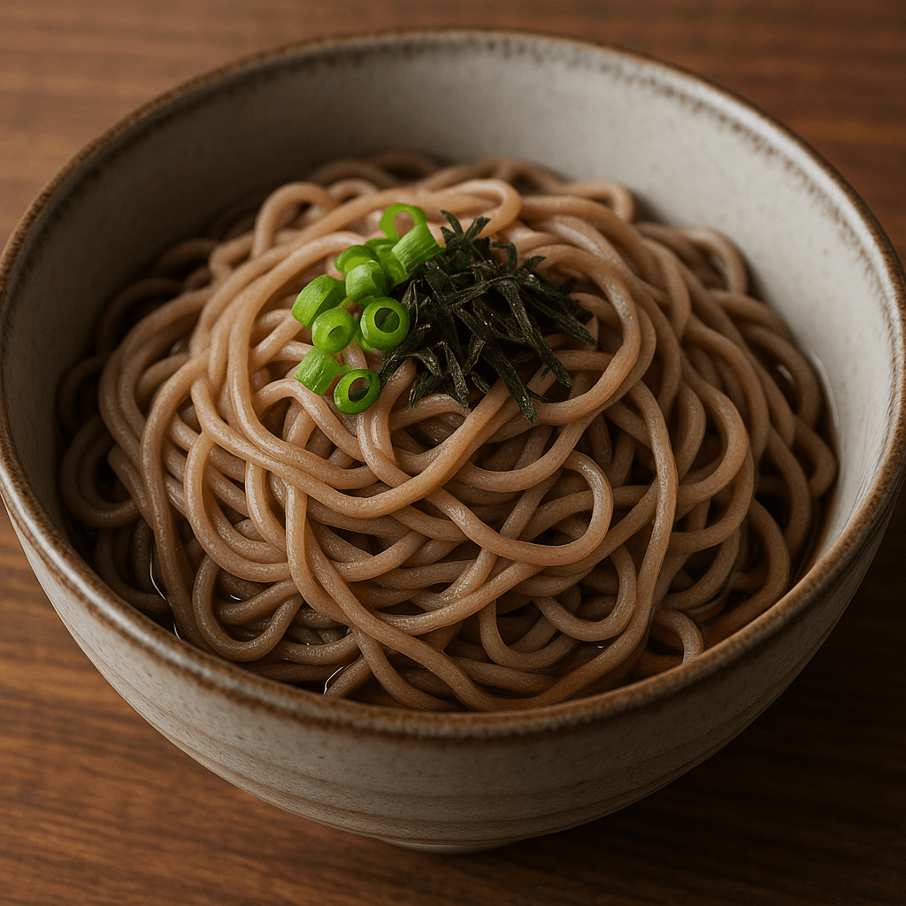 Soba noodles, a staple in Japanese cuisine
