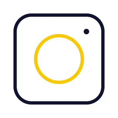 Instagram camera outline icon.