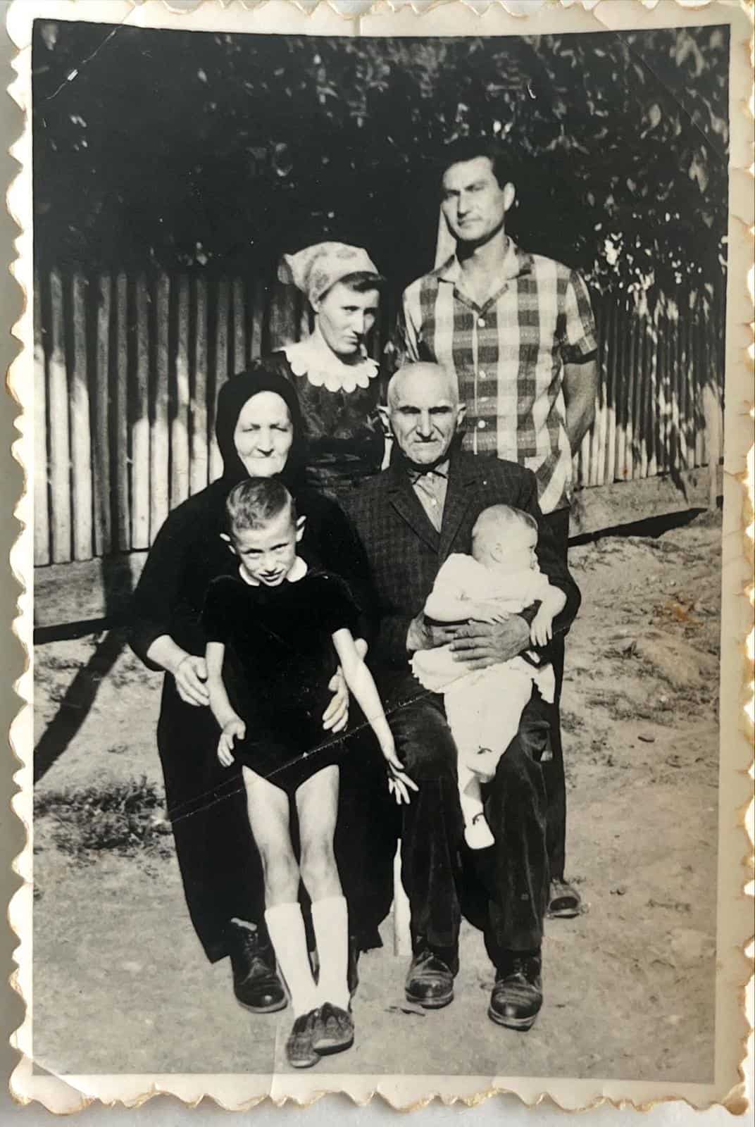 Four generations of the Nistor beekeeping family in Transylvania, Romania, early 1960s