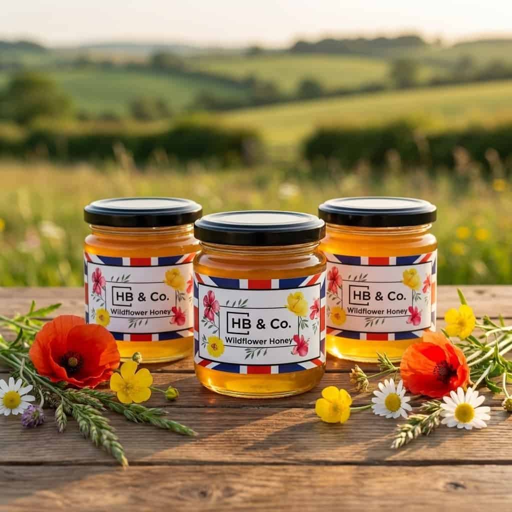 HoneyBee & Co. Wildflower Honey 3-jar stock-up bundle — 3 x 280g raw British Midlands wildflower honey